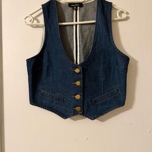 Lee & Me Dark Denim Button Vest